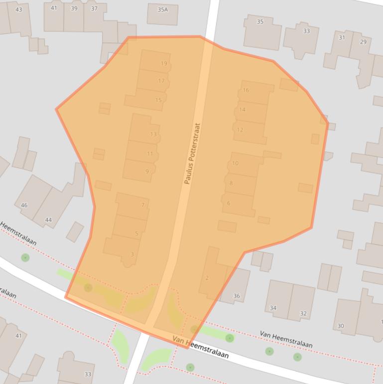 Kaart van postcodegebied 6814KT.