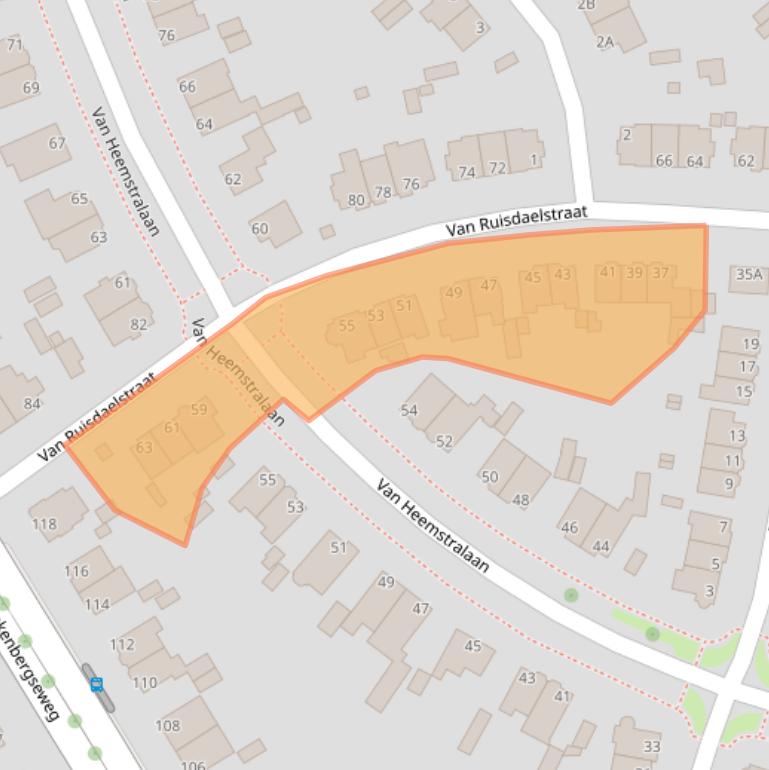 Kaart van postcodegebied 6814KW.