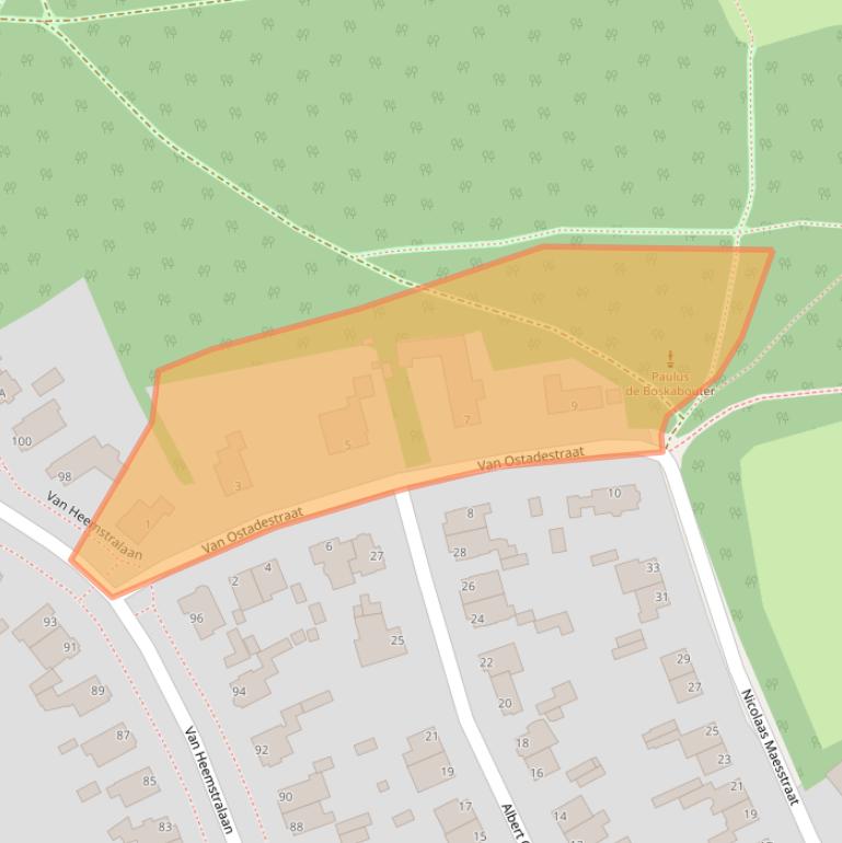 Kaart van postcodegebied 6814LE.