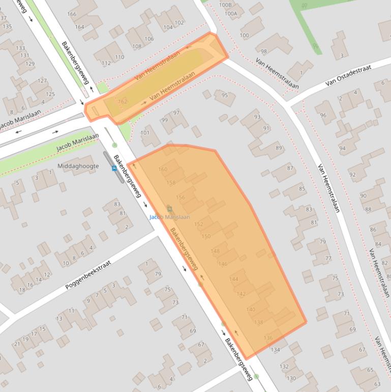 Kaart van postcodegebied 6814MP.