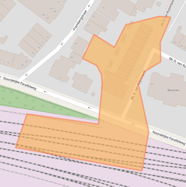 Kaart van postcodegebied 6814NA.