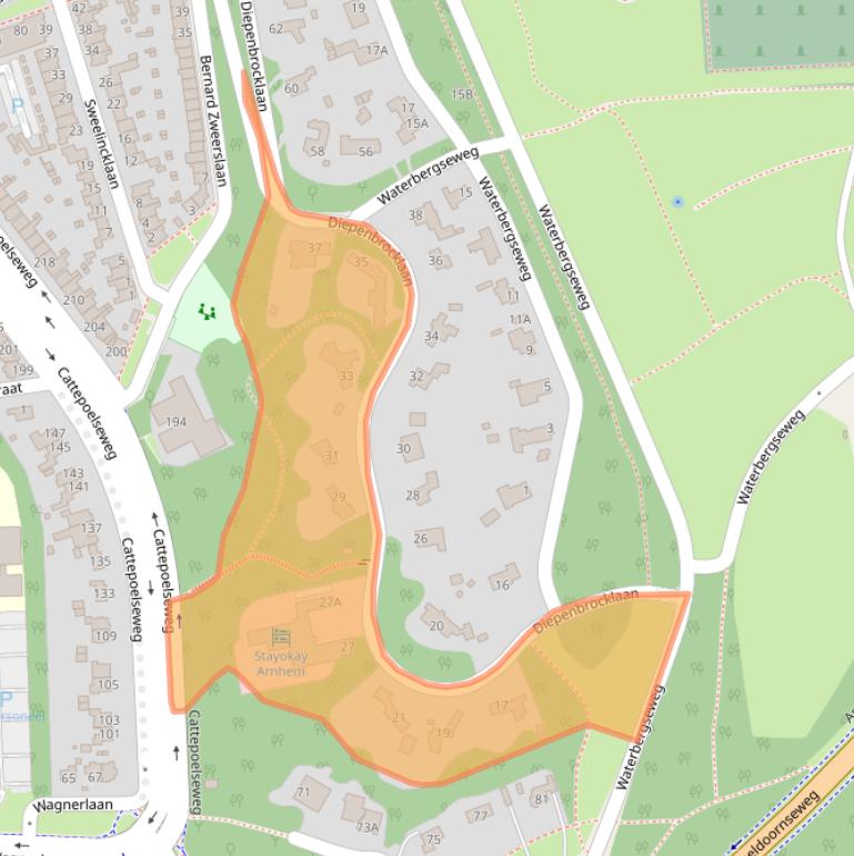 Kaart van postcodegebied 6815AH.