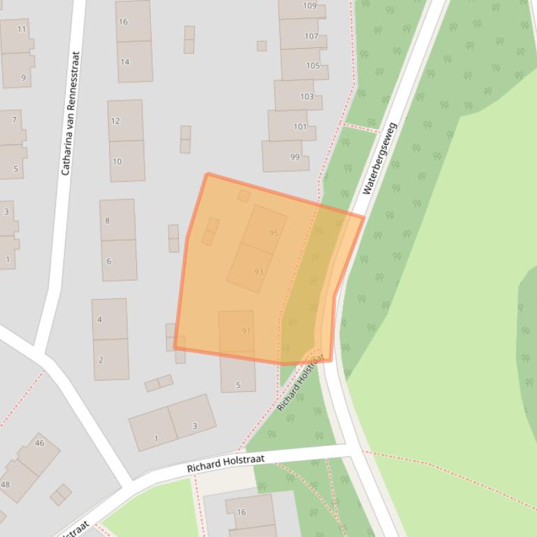 Kaart van postcodegebied 6815AM.