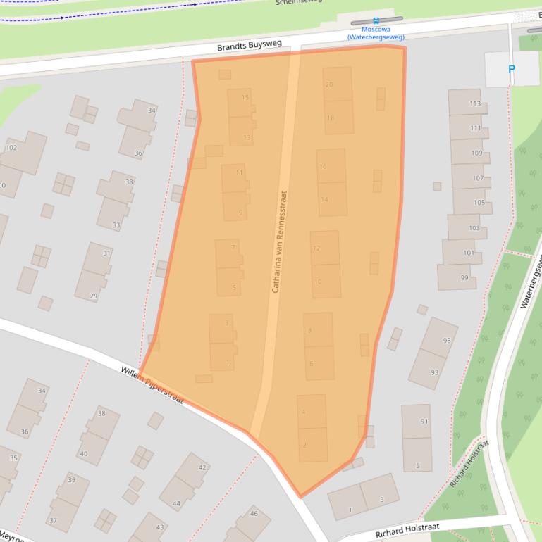 Kaart van postcodegebied 6815AT.