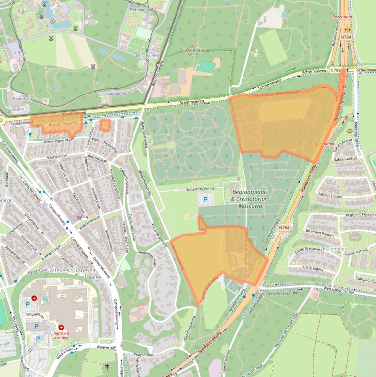 Kaart van postcodegebied 6815AZ.