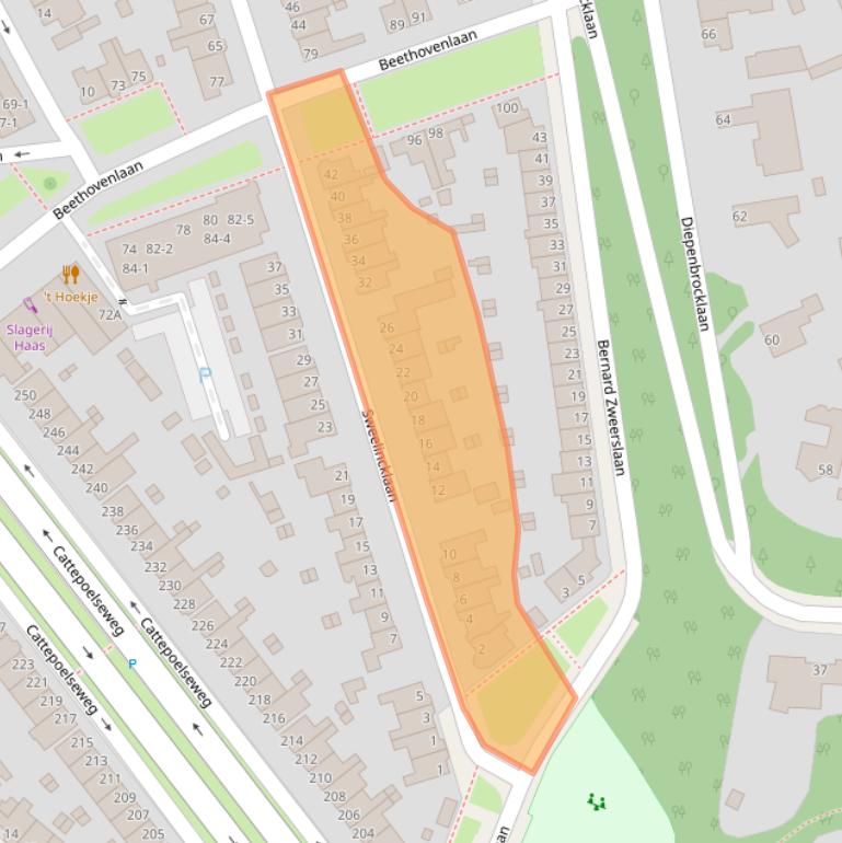 Kaart van postcodegebied 6815BH.