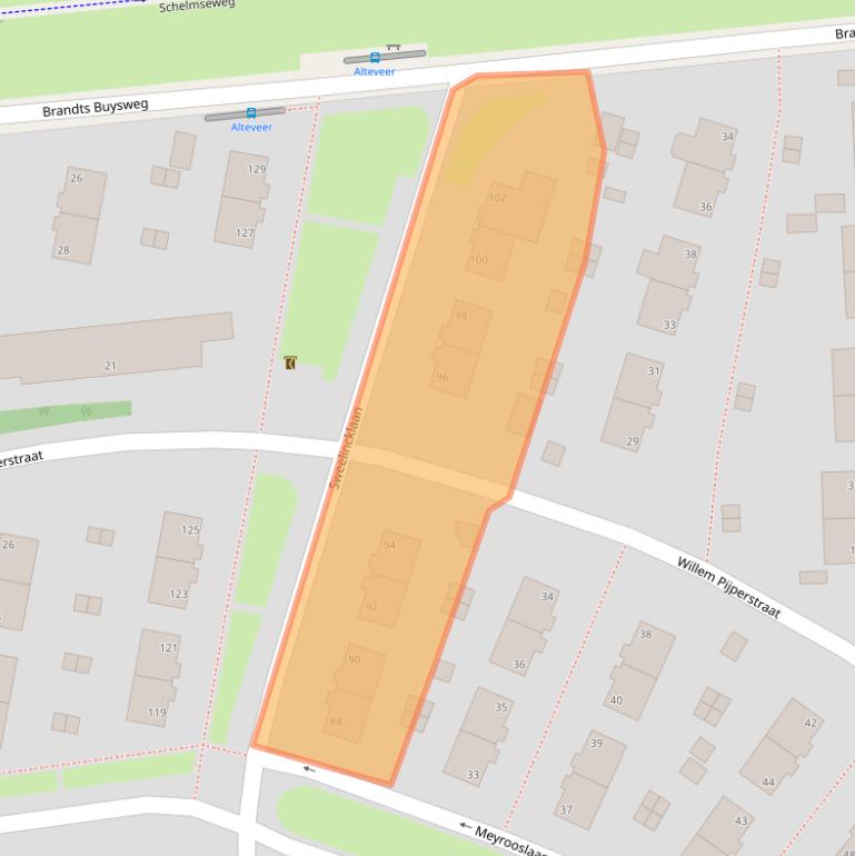 Kaart van postcodegebied 6815BK.