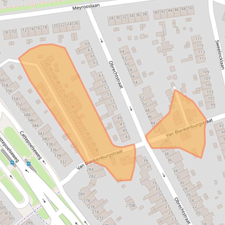 Kaart van postcodegebied 6815BT.