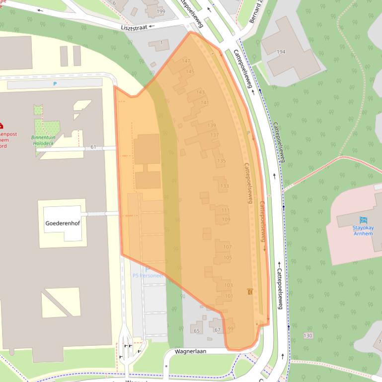 Kaart van postcodegebied 6815CA.