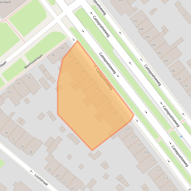 Kaart van postcodegebied 6815CC.