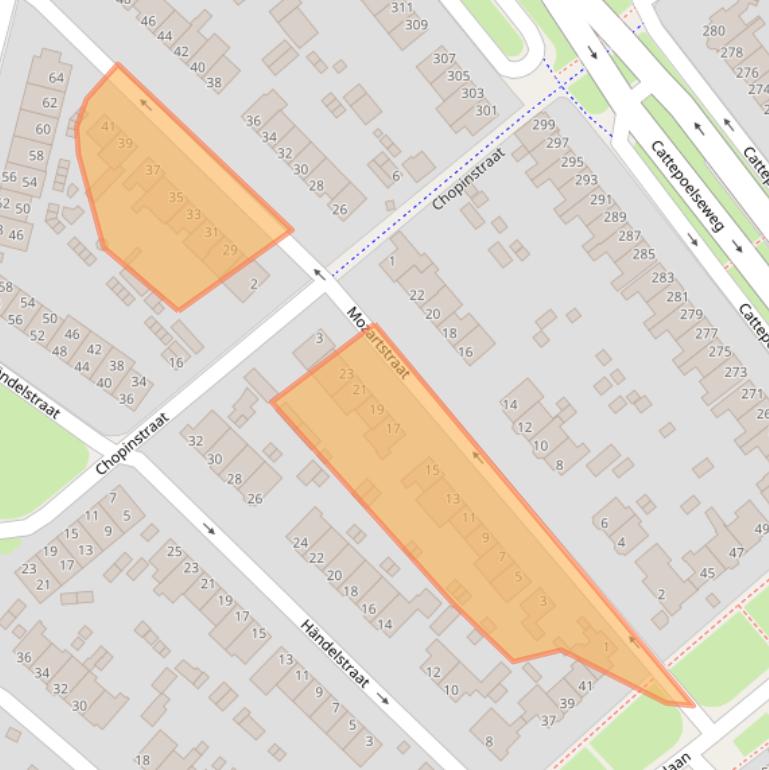 Kaart van postcodegebied 6815CS.
