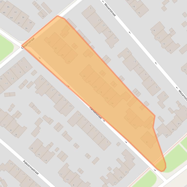 Kaart van postcodegebied 6815CW.