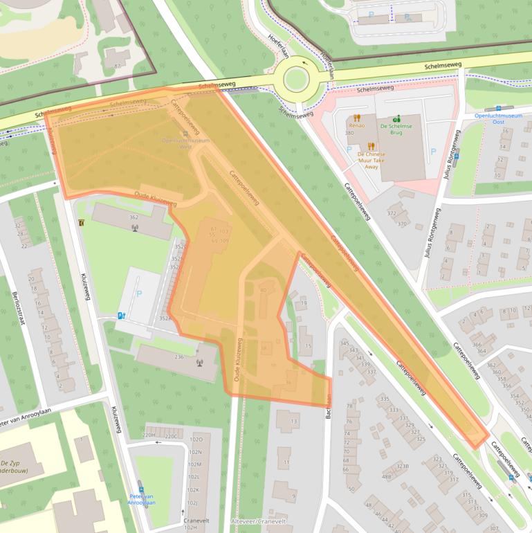 Kaart van postcodegebied 6815DH.