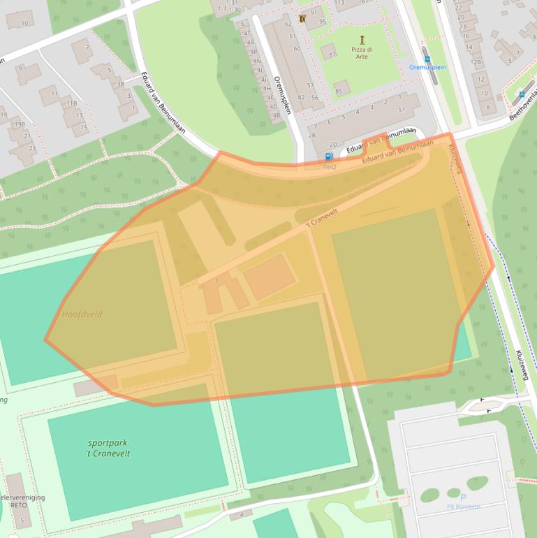 Kaart van postcodegebied 6815DK.