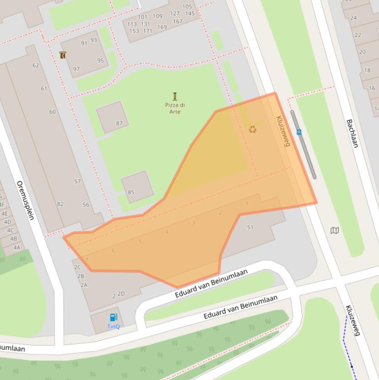 Kaart van postcodegebied 6815DN.