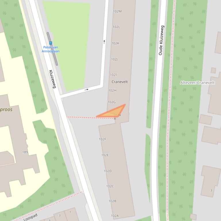 Kaart van postcodegebied 6815EE.