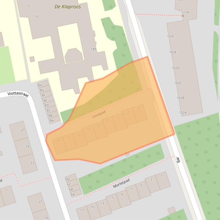 Kaart van postcodegebied 6815GA.