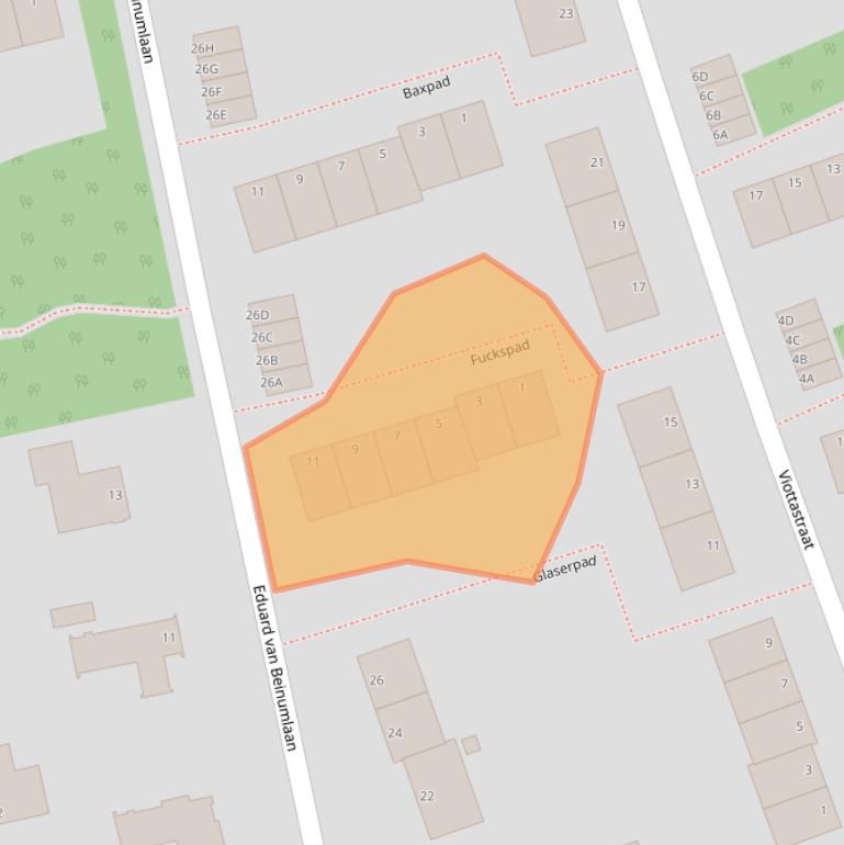 Kaart van postcodegebied 6815GG.