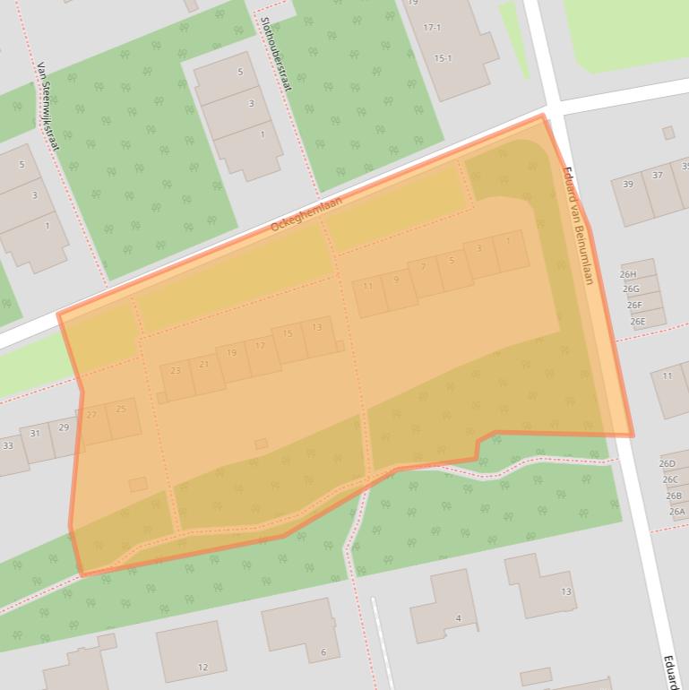 Kaart van postcodegebied 6815GK.