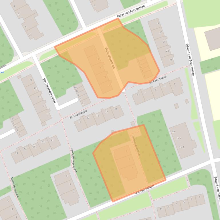 Kaart van postcodegebied 6815GS.