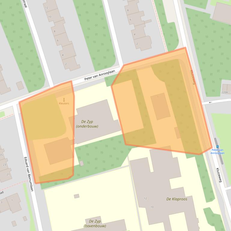 Kaart van postcodegebied 6815GT.