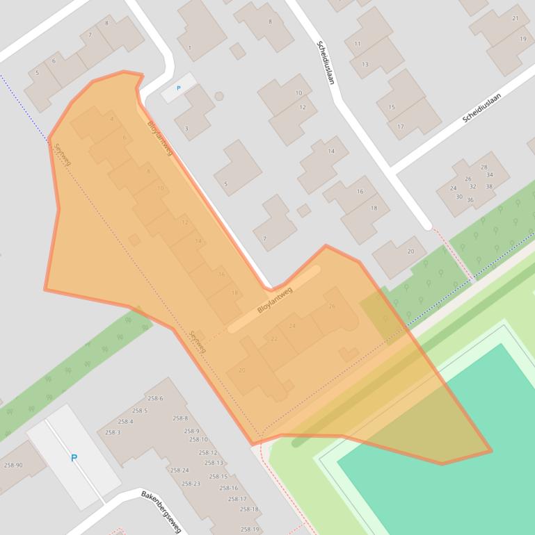 Kaart van postcodegebied 6816NX.