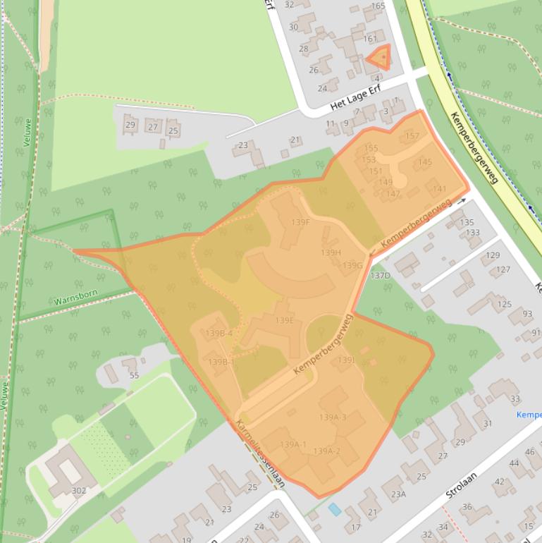 Kaart van postcodegebied 6816RP.