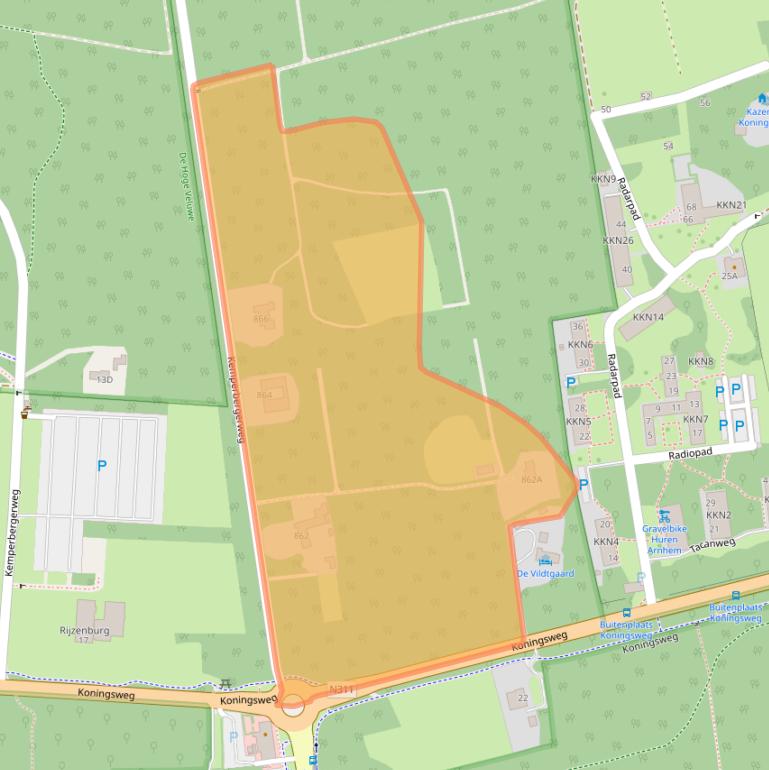 Kaart van postcodegebied 6816RZ.