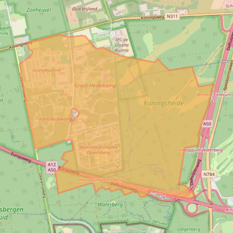 Kaart van postcodegebied 6816TW.