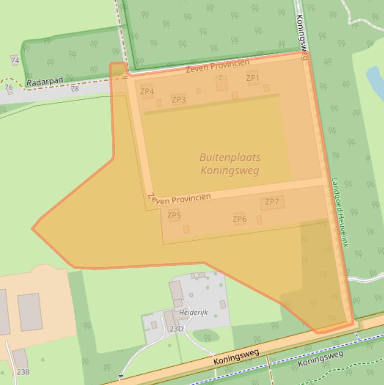 Kaart van postcodegebied 6816TZ.