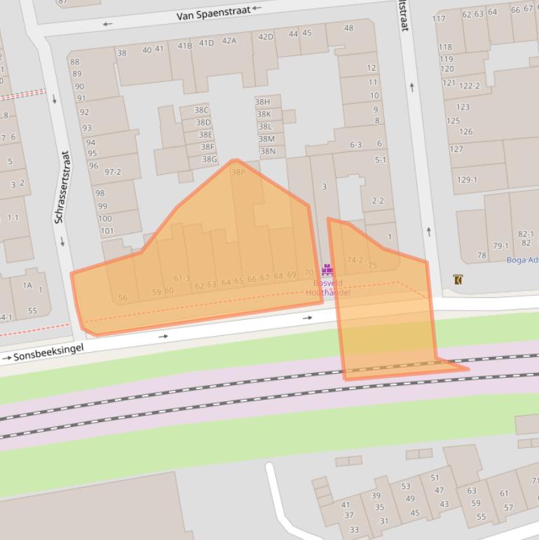 Kaart van postcodegebied 6821AB.