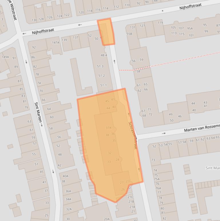 Kaart van postcodegebied 6821AE.