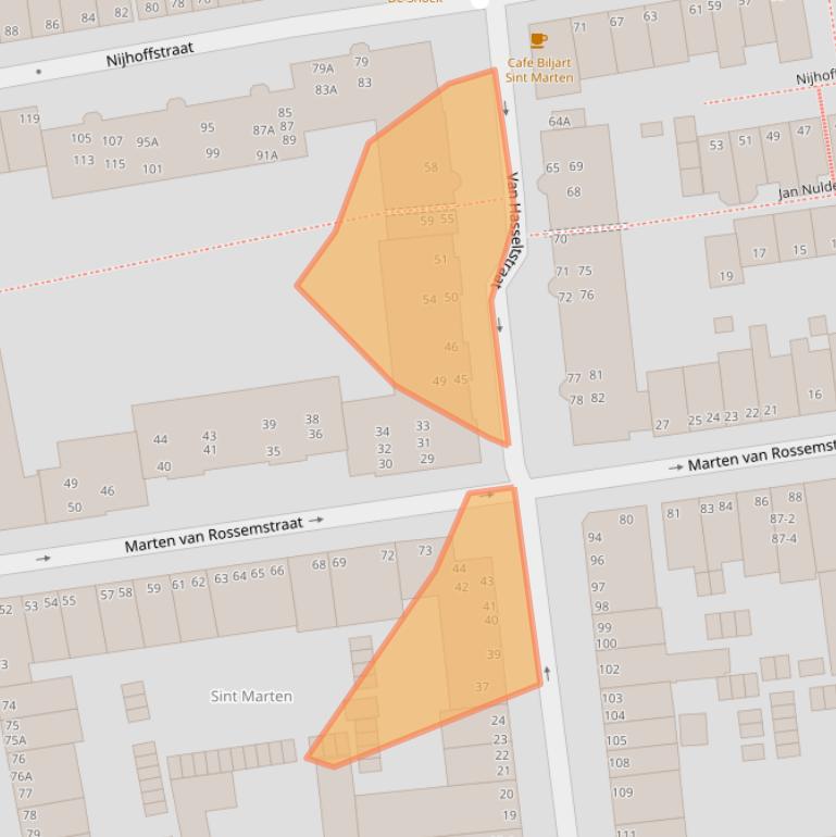 Kaart van postcodegebied 6821AN.