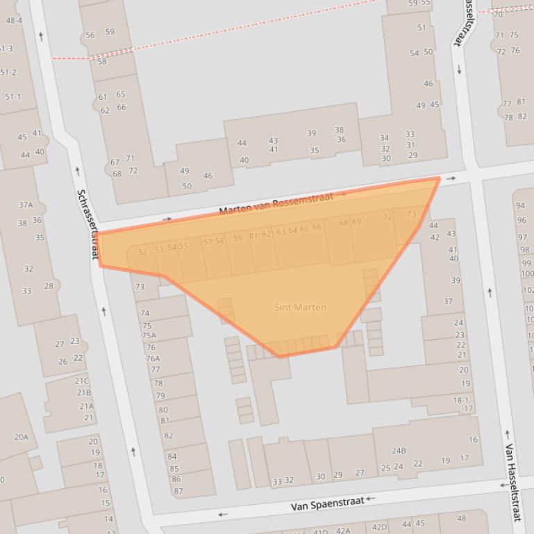 Kaart van postcodegebied 6821BD.