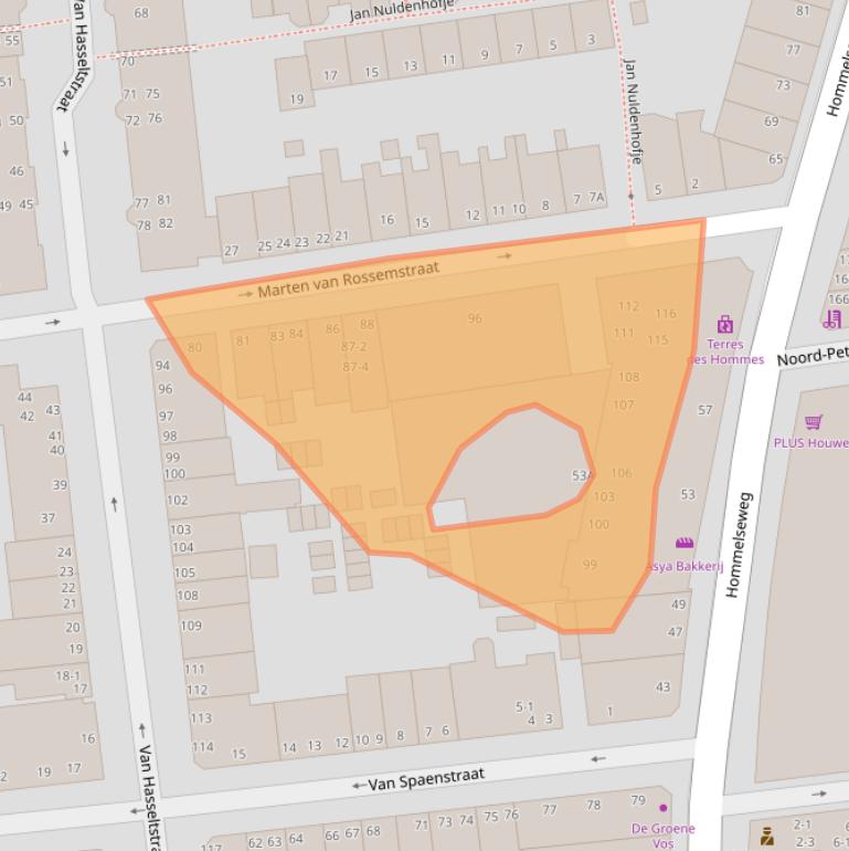 Kaart van postcodegebied 6821BE.