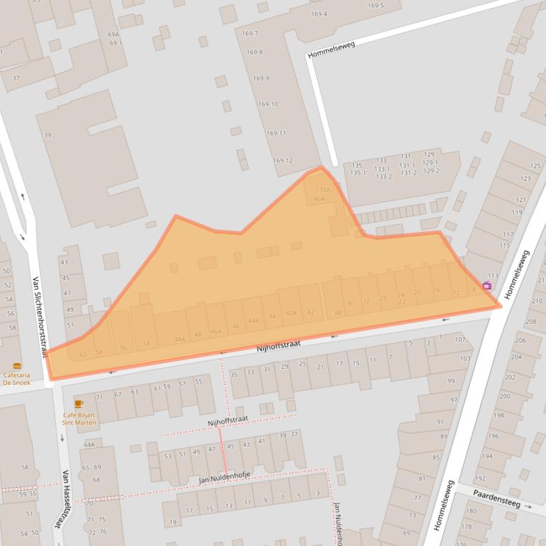 Kaart van postcodegebied 6821BM.