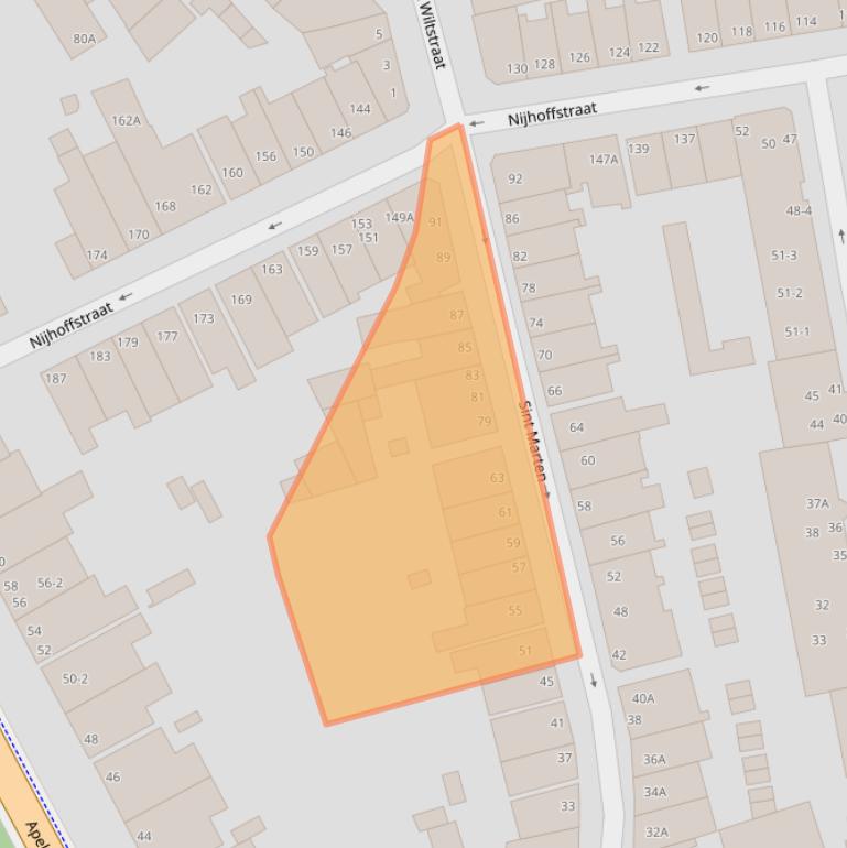 Kaart van postcodegebied 6821BT.