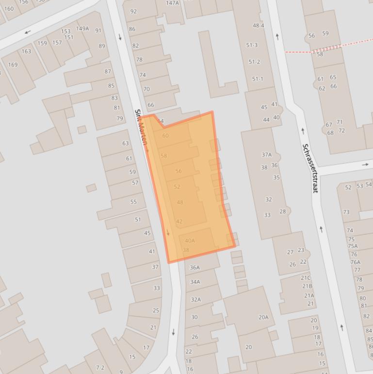 Kaart van postcodegebied 6821BW.