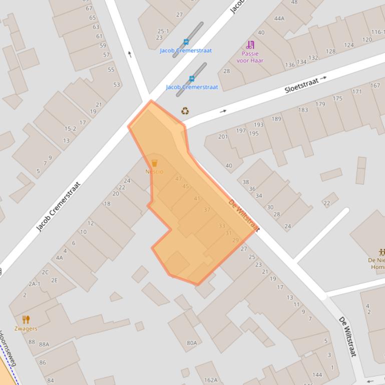 Kaart van postcodegebied 6821CB.