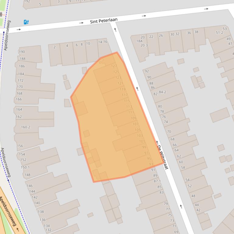 Kaart van postcodegebied 6821CD.