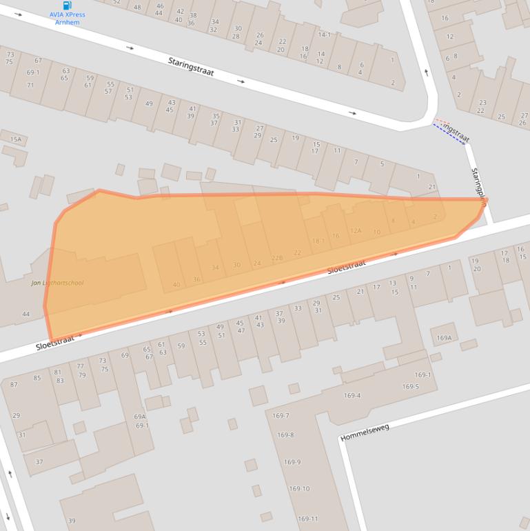 Kaart van postcodegebied 6821CV.