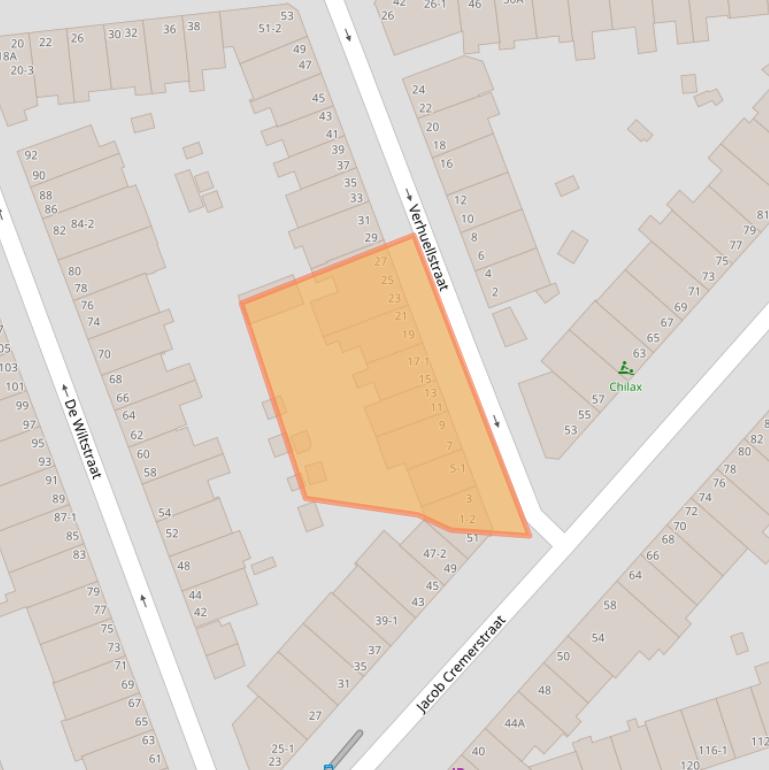 Kaart van postcodegebied 6821DJ.