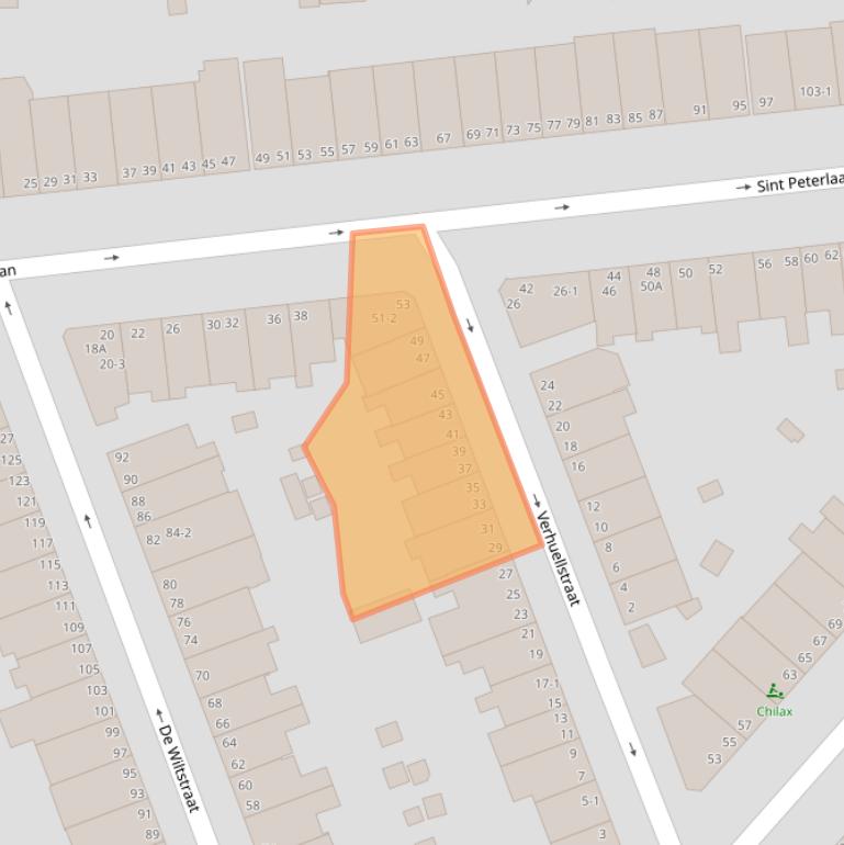 Kaart van postcodegebied 6821DK.