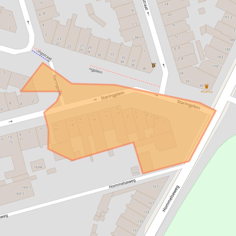 Kaart van postcodegebied 6821DS.