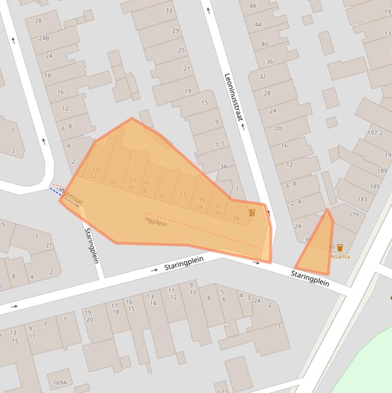 Kaart van postcodegebied 6821DT.