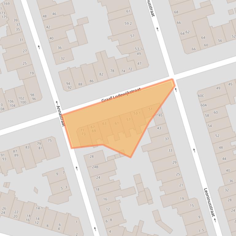 Kaart van postcodegebied 6821EB.