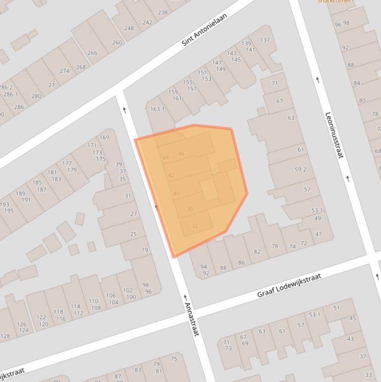 Kaart van postcodegebied 6821EM.