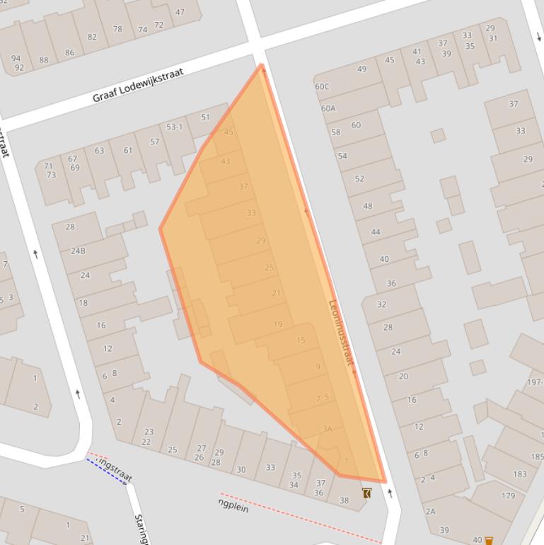 Kaart van postcodegebied 6821EN.
