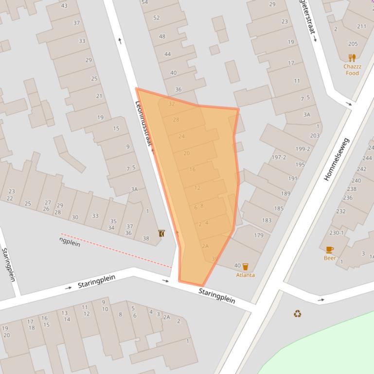 Kaart van postcodegebied 6821ER.