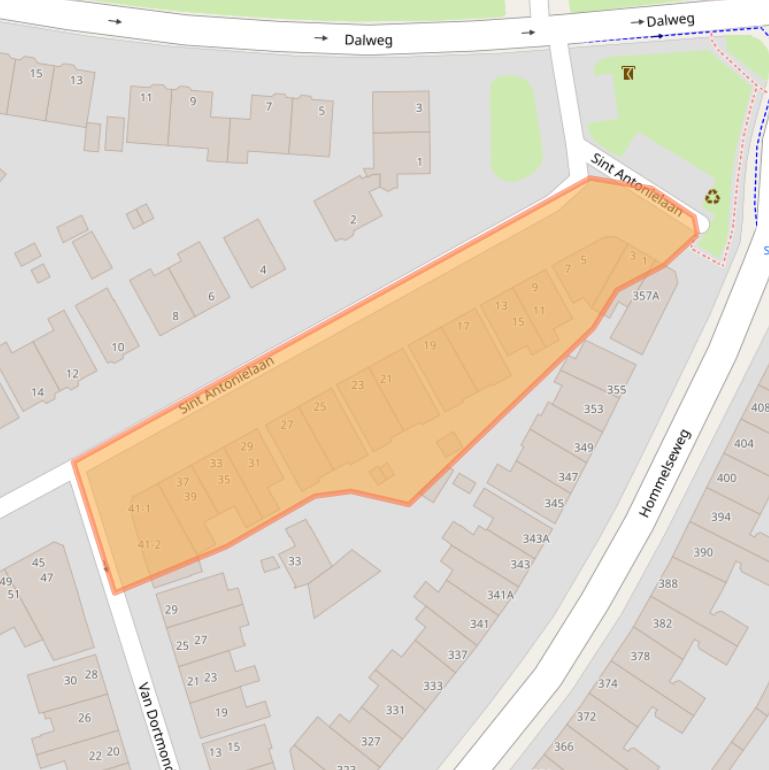 Kaart van postcodegebied 6821GA.